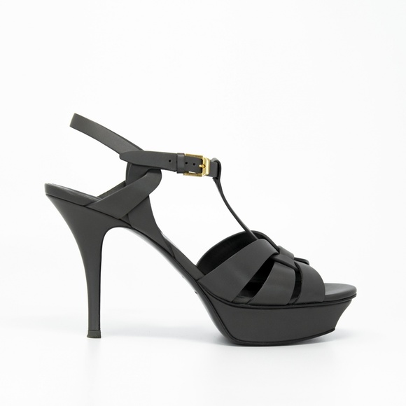 Saint Laurent YSL Tribute Sandals Size 39 Grey - Picture 3 of 7
